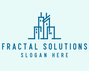 Real Estate Buildings Skyline logo design