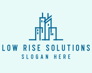 Real Estate Buildings Skyline logo design