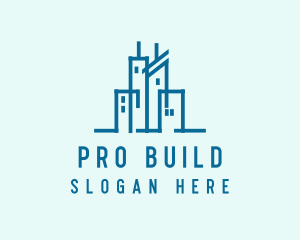 Real Estate Buildings Skyline logo design