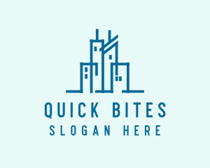 Real Estate Buildings Skyline logo design