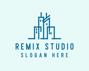 Real Estate Buildings Skyline logo design