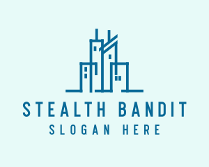 Real Estate Buildings Skyline logo design