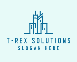 Real Estate Buildings Skyline logo design