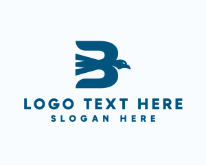 Veteran - Eagle Flight Wing Letter B logo design