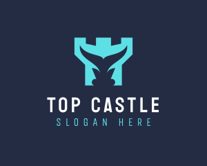 Tail Fin Castle Tower logo design