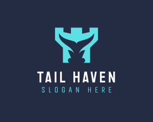 Tail - Tail Fin Castle Tower logo design