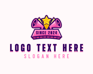 Cheer - Megaphones Cheerleading Competition logo design