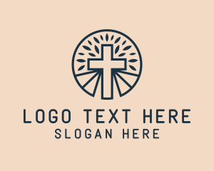 Religious Christian Cross Logo