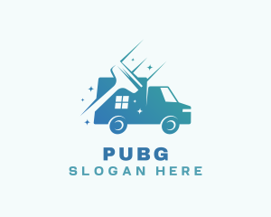 Sweep - Cleaning Squeegee Van logo design