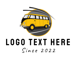 Motorhome - Yellow Kombi Van logo design