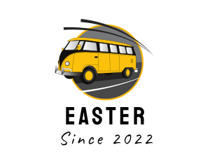 Vehicle - Yellow Kombi Van logo design