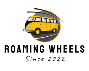 Caravan - Yellow Kombi Van logo design