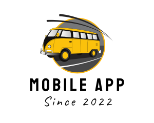 Van - Yellow Kombi Van logo design