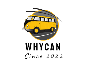 Truck - Yellow Kombi Van logo design