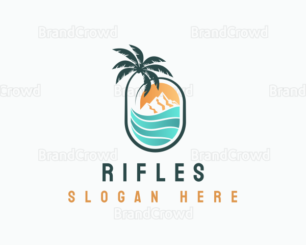 Resort Beach Mountain Logo
