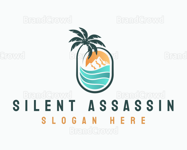 Resort Beach Mountain Logo