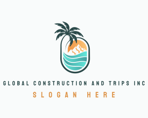 Resort Beach Mountain logo design