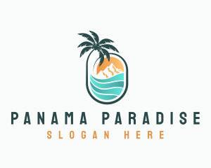 Resort Beach Mountain logo design