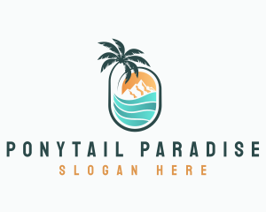 Resort Beach Mountain logo design