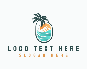 Sunset - Resort Beach Mountain logo design