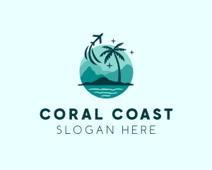 Beach Island Tourism  logo design