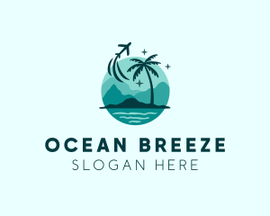 Beach Island Tourism  logo design