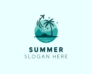 Beach Island Tourism  logo design