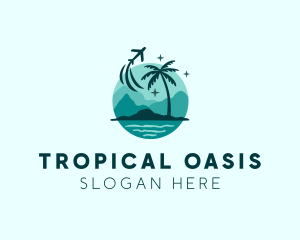 Beach Island Tourism  logo design