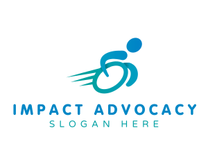 Wheelchair Disability Racing logo design