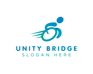 Inclusion - Wheelchair Disability Racing logo design