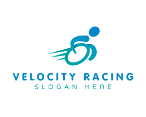 Wheelchair Disability Racing logo design