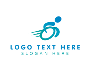 Race - Wheelchair Disability Racing logo design