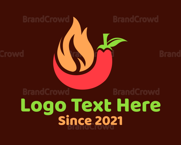 Flaming Chili Pepper Logo