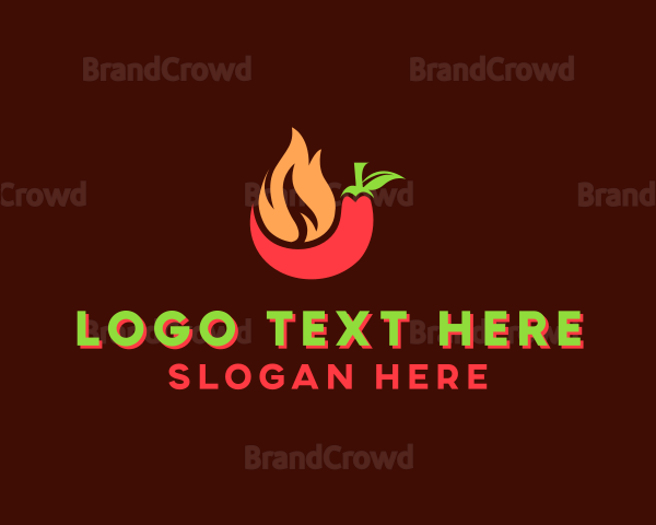 Flaming Chili Pepper Logo