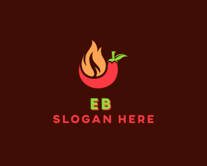 Flaming Chili Pepper Logo