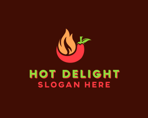 Flaming Chili Pepper logo design