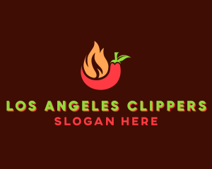 Flame - Flaming Chili Pepper logo design