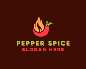 Pepper - Flaming Chili Pepper logo design