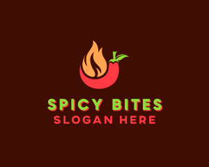 Chili - Flaming Chili Pepper logo design