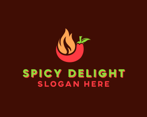 Flaming Chili Pepper logo design