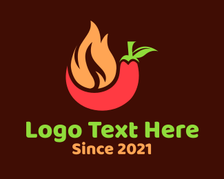 Flaming Chili Pepper Logo