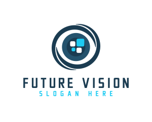 Virtual Reality Eye logo design