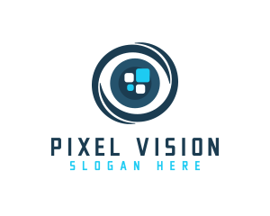 Virtual Reality Eye logo design