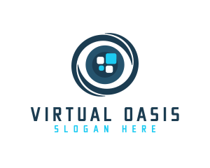 Virtual Reality Eye logo design