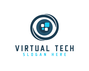 Virtual Reality Eye logo design