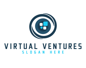 Virtual Reality Eye logo design