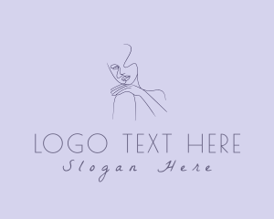Skin Care - Elegant Woman Beauty Model logo design