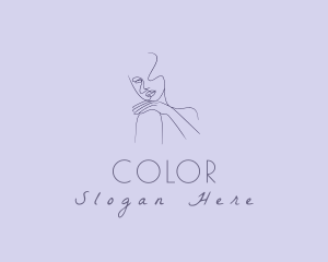 Elegant Woman Beauty Model Logo