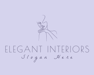 Elegant Woman Beauty Model logo design