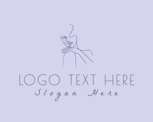 Elegant Woman Beauty Model Logo